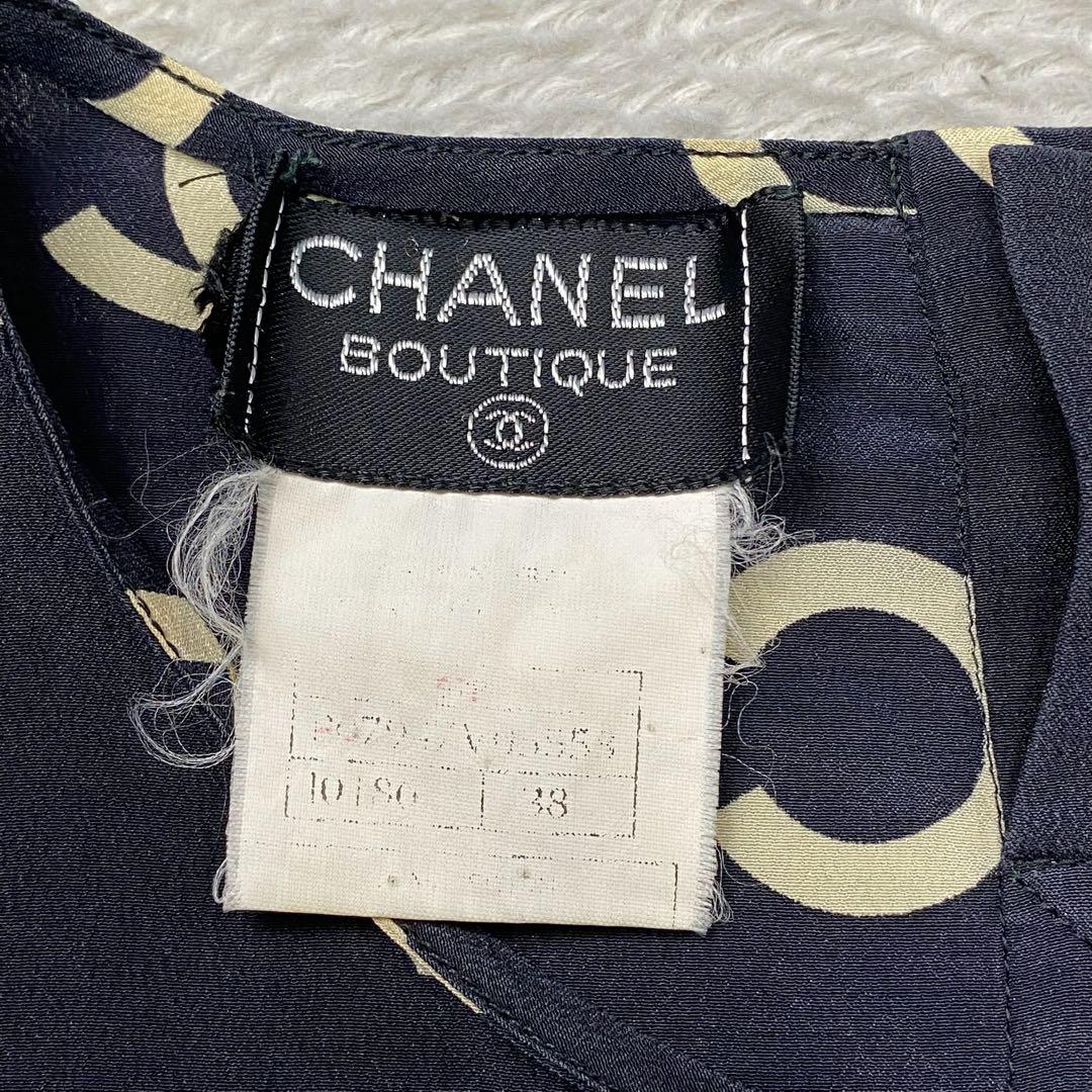 97P 黄金期 CHANEL シャネル silkノースリーブ カットソー ココ