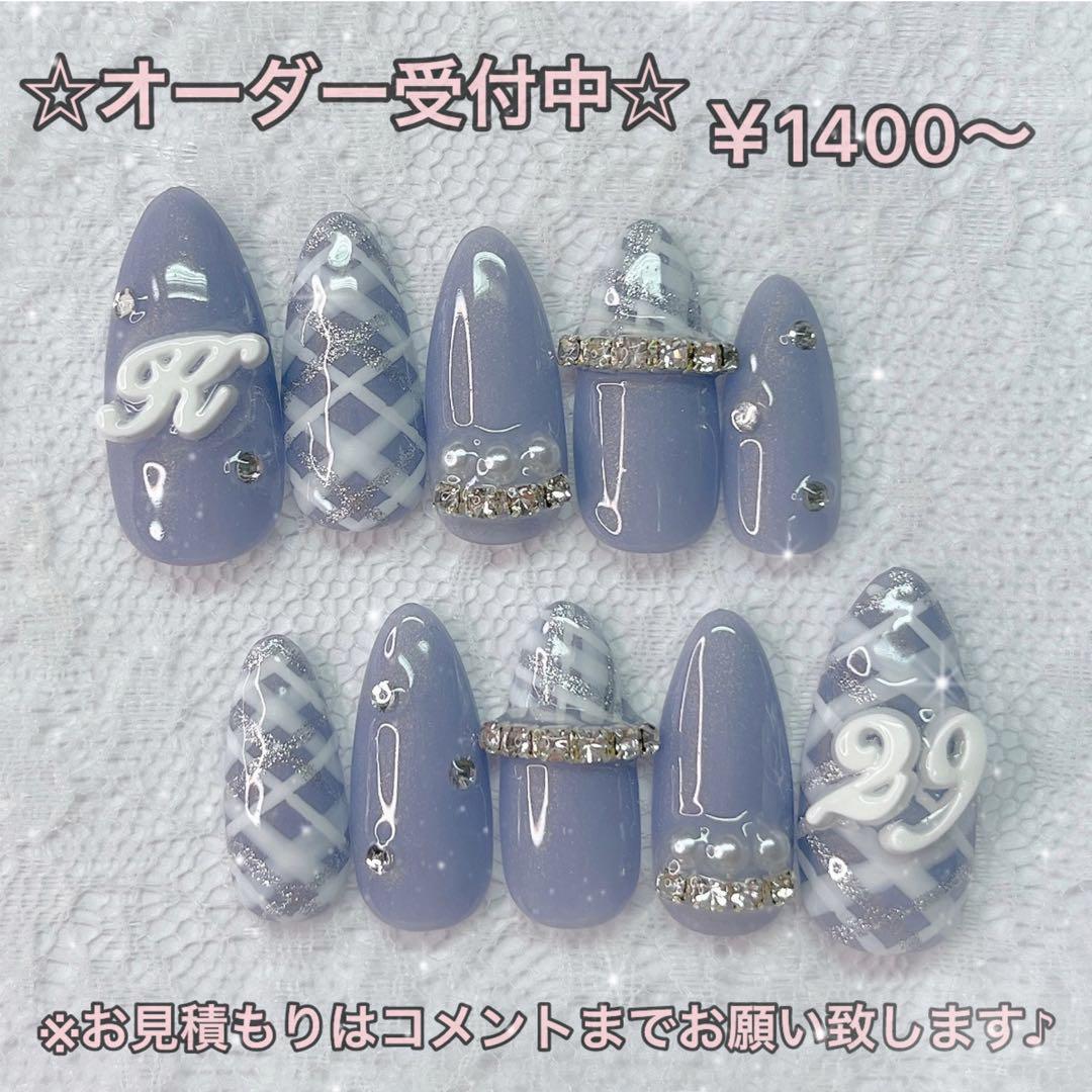 ネイルチップ　量産型　地雷系　イニシャル　推しネイル　フレンチガーリー ネイルチップ量産型地雷系イニシャル推しネイルフレンチガーリー