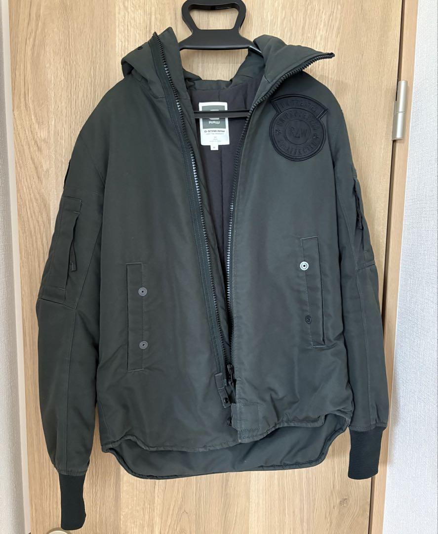 【G-STAR RAW】ジースターロウ　ミリタリージャケット　アウターフード　冬 5,000円