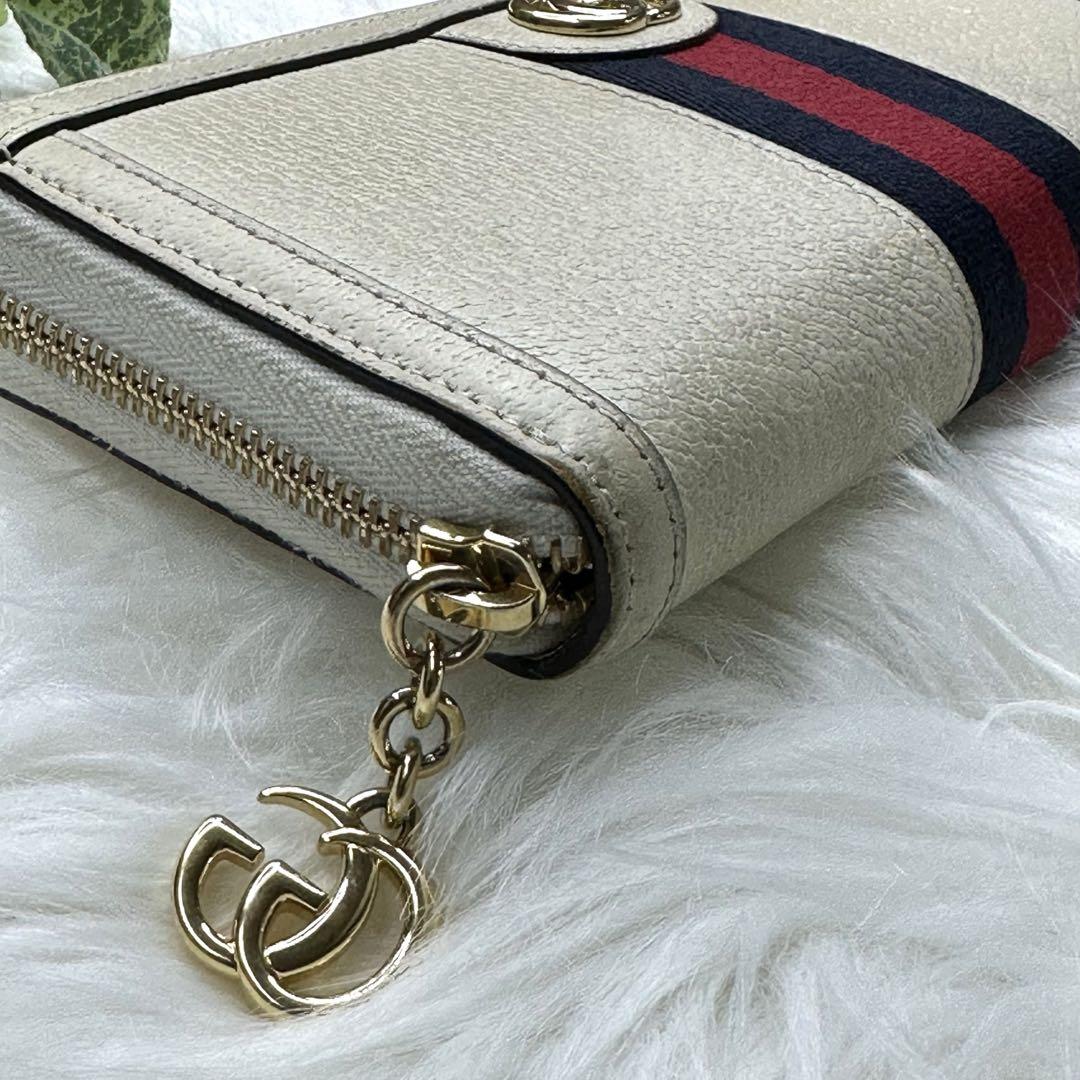 GUCCI 長財布 シェリーライン オフィディア GG マーモント ラウンド
