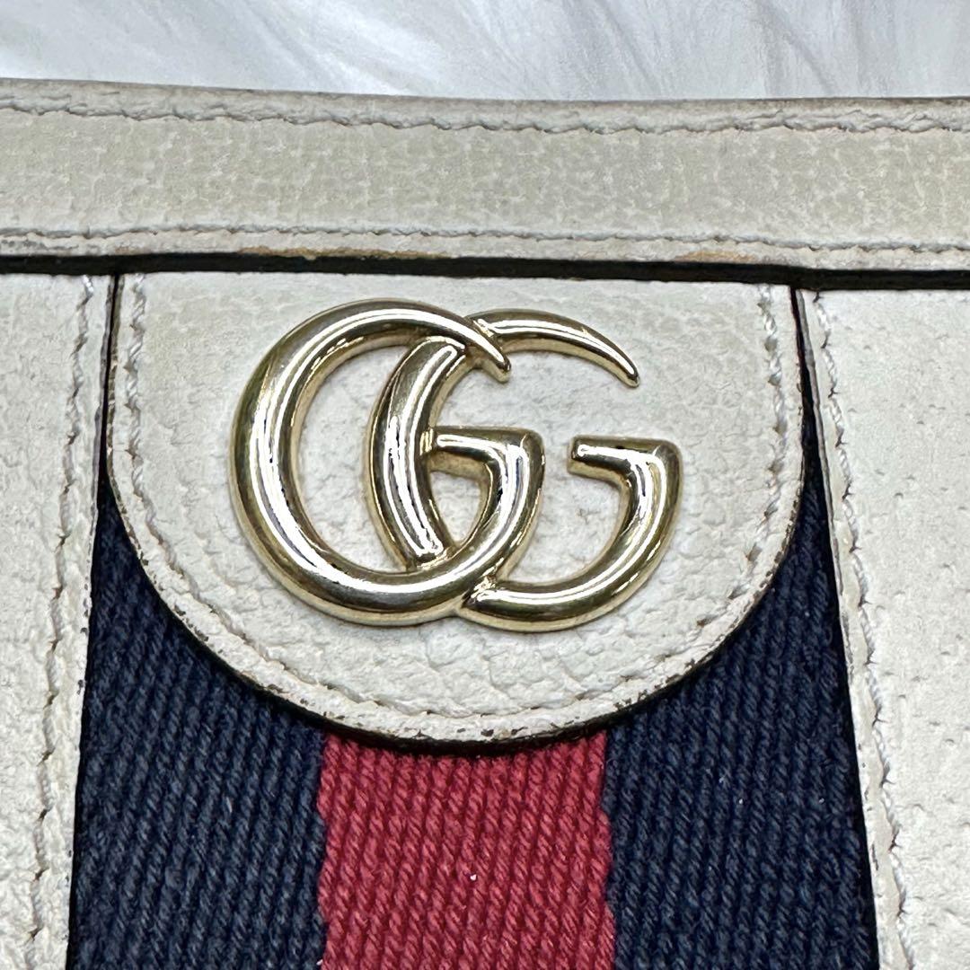 GUCCI 長財布 シェリーライン オフィディア GG マーモント ラウンド