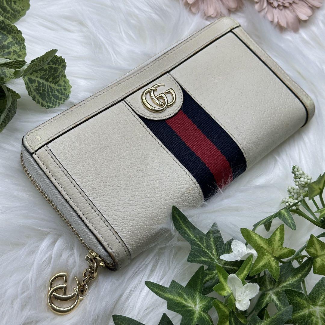 GUCCI 長財布 シェリーライン オフィディア GG マーモント ラウンド