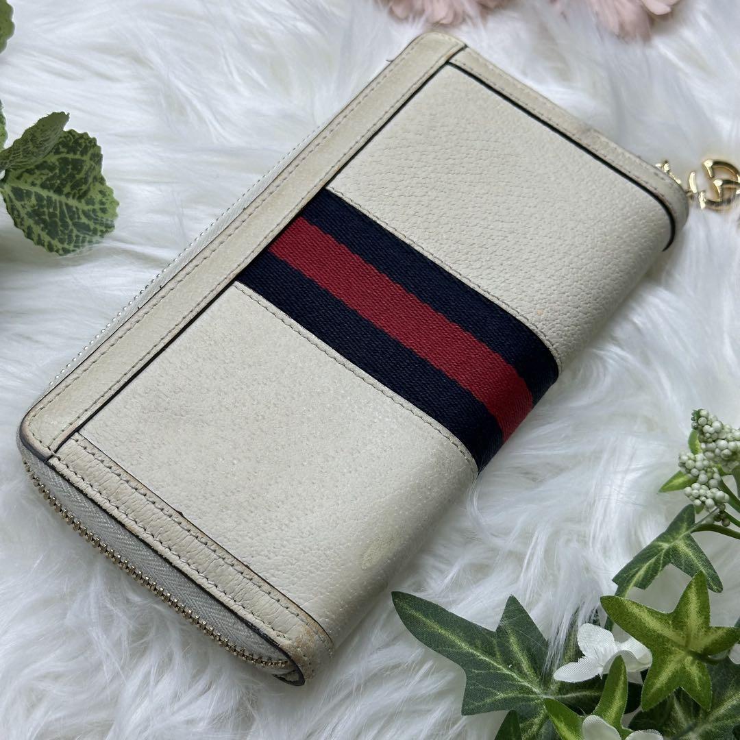 GUCCI 長財布 シェリーライン オフィディア GG マーモント ラウンド