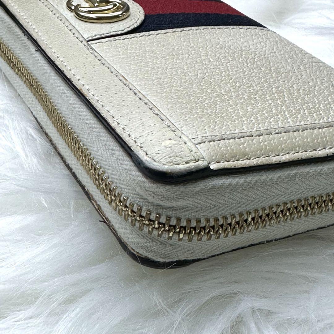 GUCCI 長財布 シェリーライン オフィディア GG マーモント ラウンド