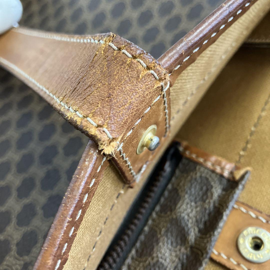 CELINE セリーヌ トートバッグ マカダム柄 ロゴ型押し 824