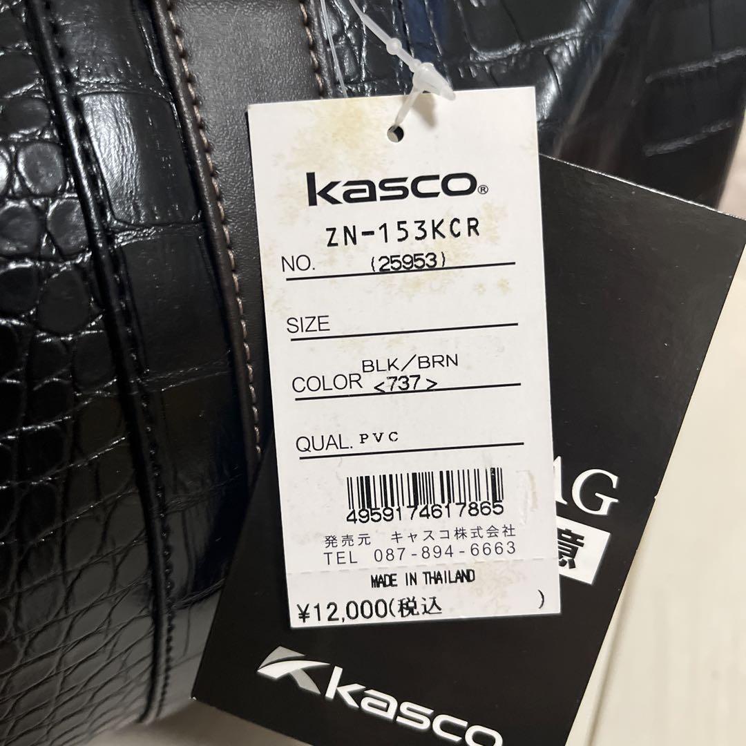 kasco ゴルフバッグ ボストンバッグ 大 黒 クロコダイル風