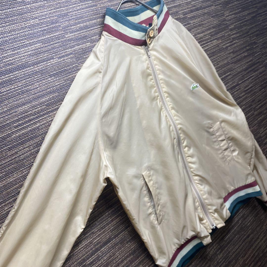 90s Lacoste ナイロンジャケット クリーム 希少 - メルカリ