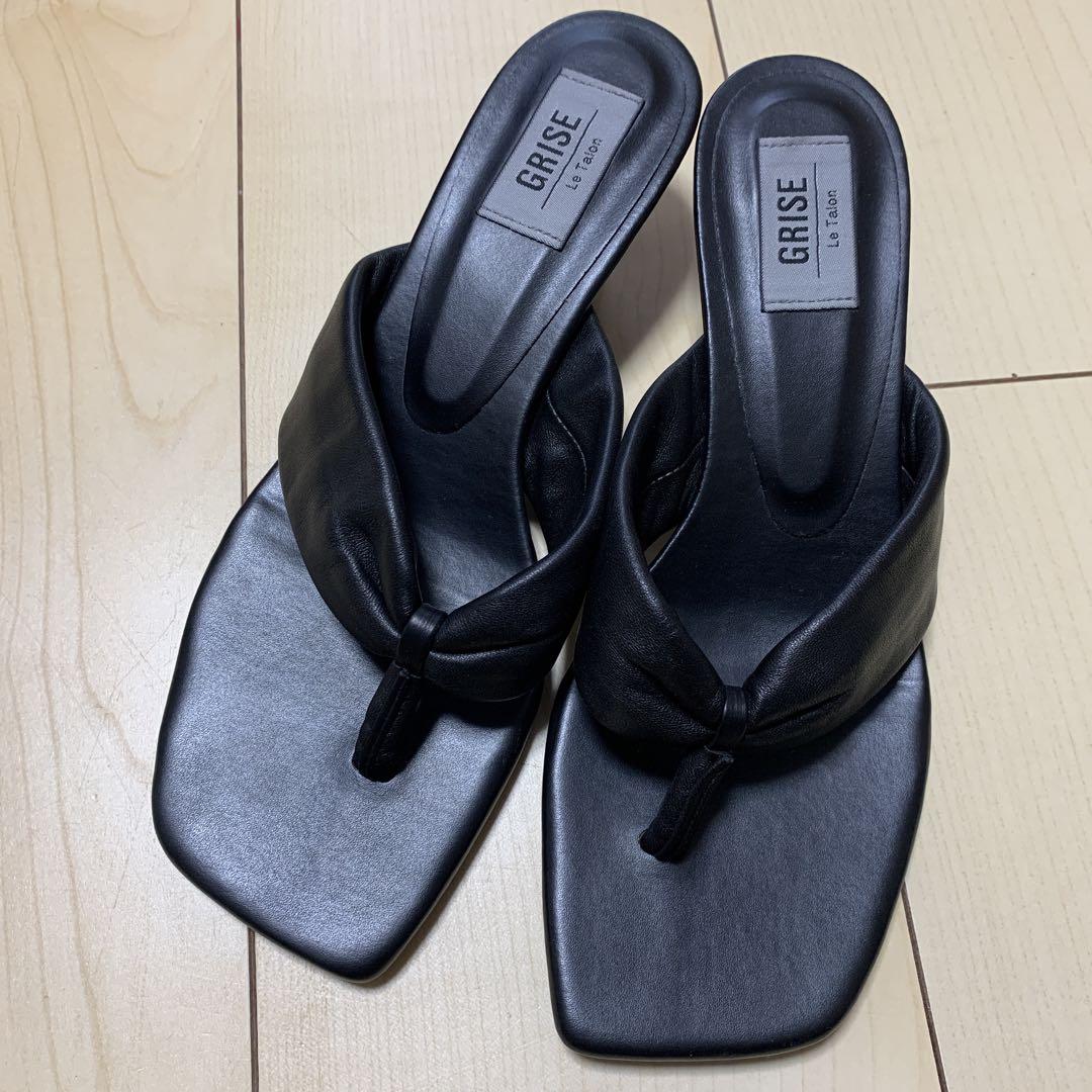 LE TALON ブラック トングサンダル L LE TALON トングサンダル