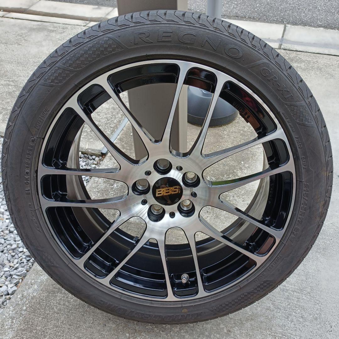 送料込 BBS 鍛造 17インチ アルミホイール　レグノ 4本セット ナット付