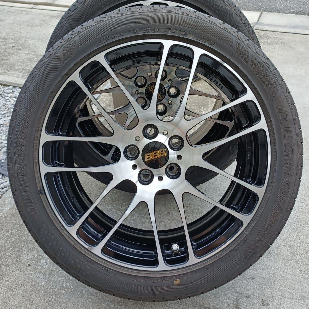 送料込 BBS 鍛造 17インチ アルミホイール　レグノ 4本セット ナット付