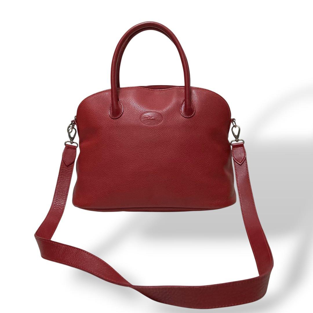 【美品】ロンシャン 2way ショルダーバッグ トート 赤 レザー 斜め掛け 【美品】ロンシャン 2way ショルダーバッグ トート 赤 レザー 斜め掛け