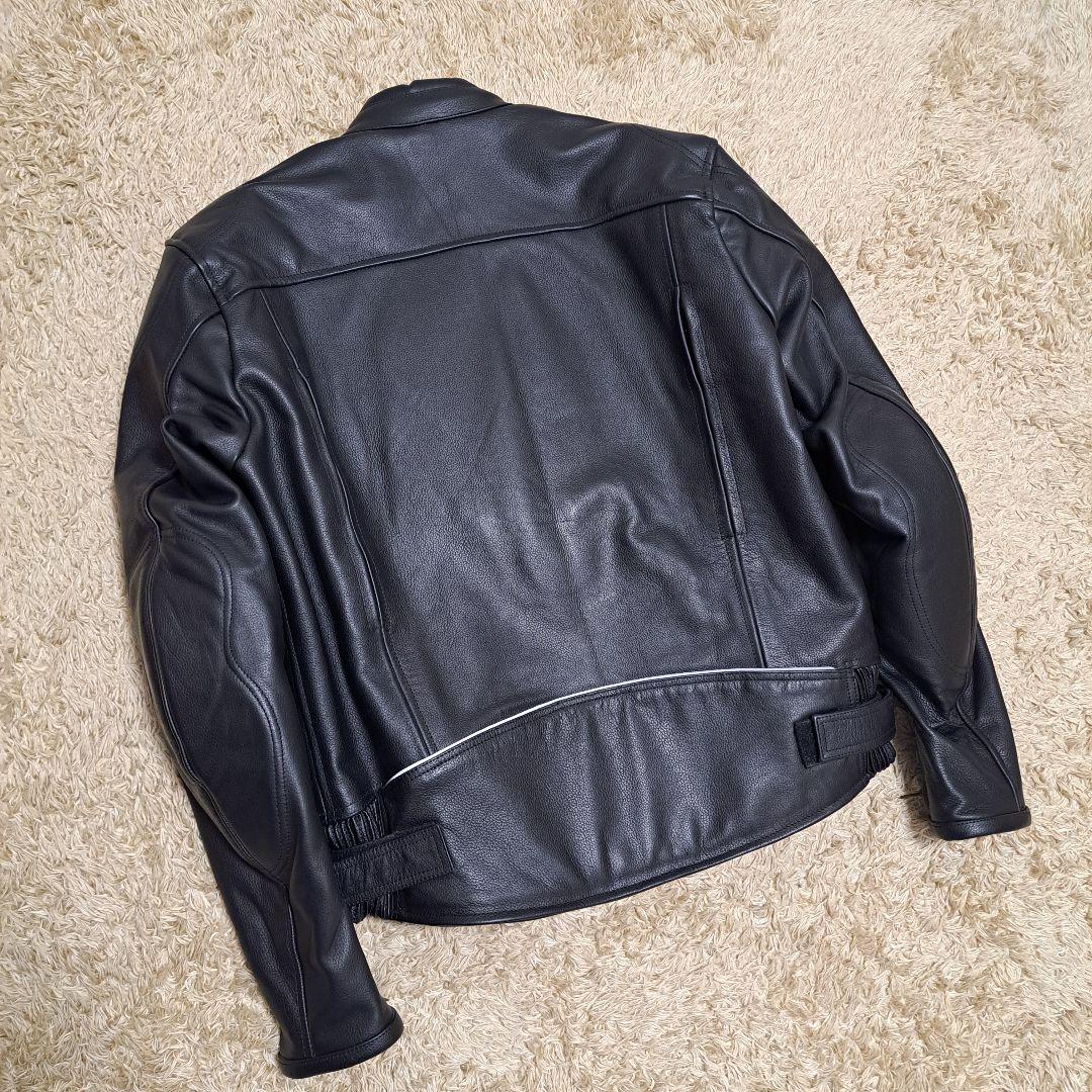 美品　大きいサイズ　ライダースジャケット　プロテクター　ライナー　黒　 XXL