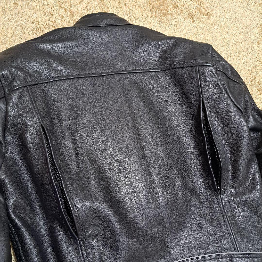 美品　大きいサイズ　ライダースジャケット　プロテクター　ライナー　黒　 XXL