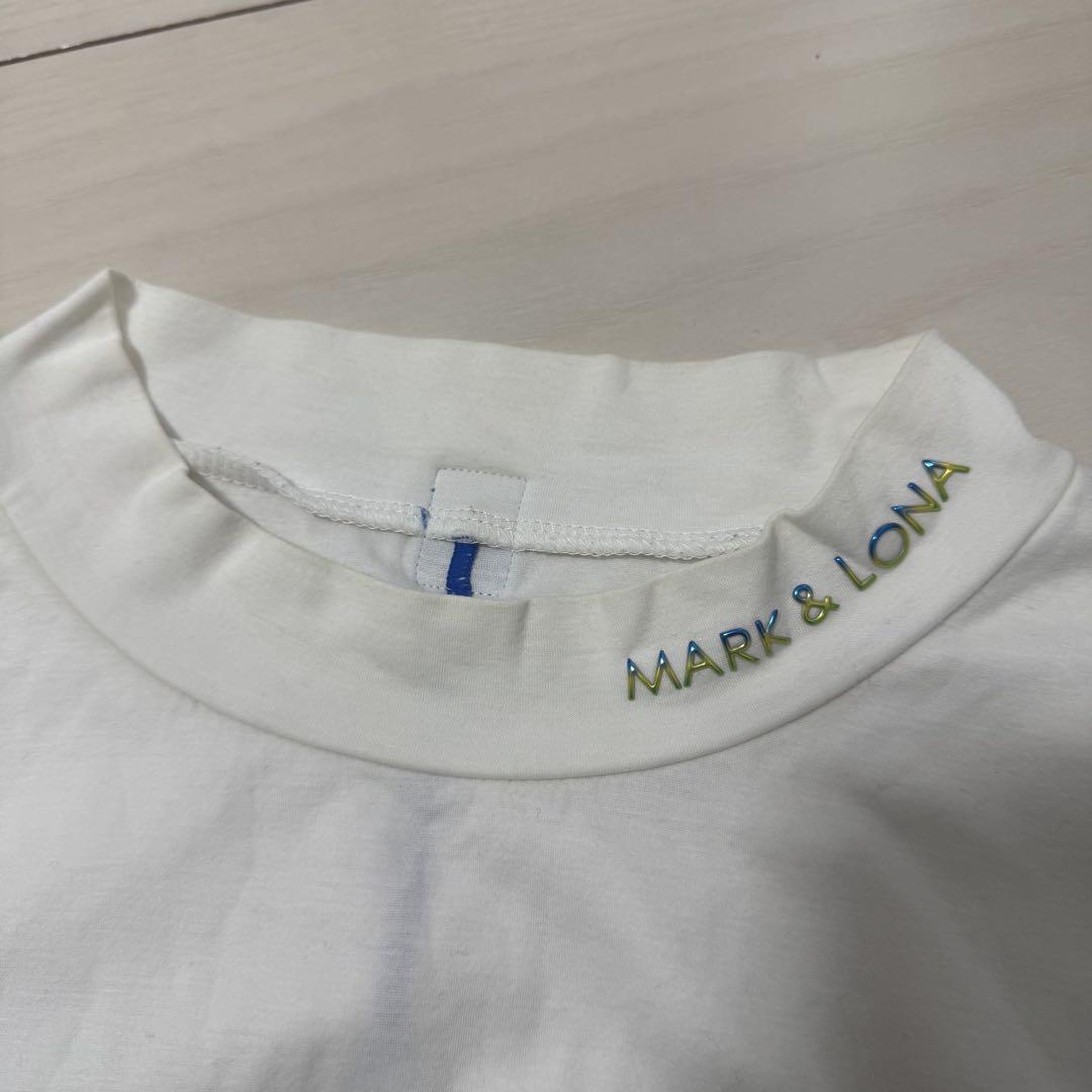 MARK&LONA 【新品】マークアンドロナ 長袖ポロシャツ 白×黒 背面