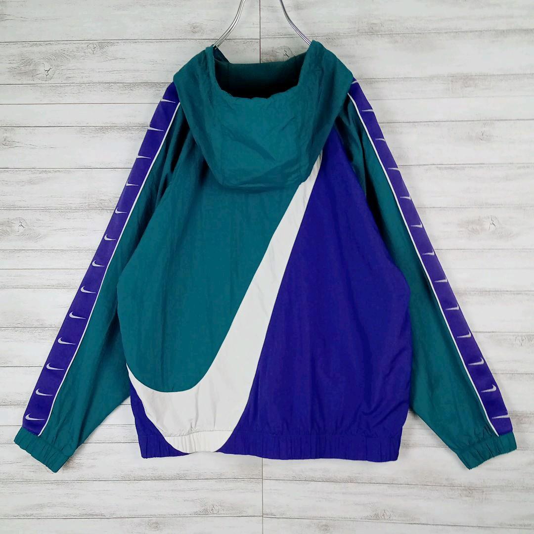 超激得低価 NIKE 90s センターロゴ刺繍 美品 qk2Tx-m21804809272 ナイキ ナイロンジャケット アノラック 国産定番