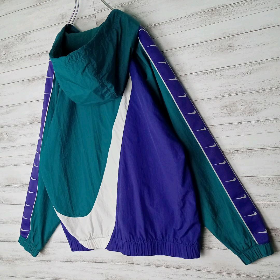 超激得低価 NIKE 90s センターロゴ刺繍 美品 qk2Tx-m21804809272 ナイキ ナイロンジャケット アノラック 国産定番