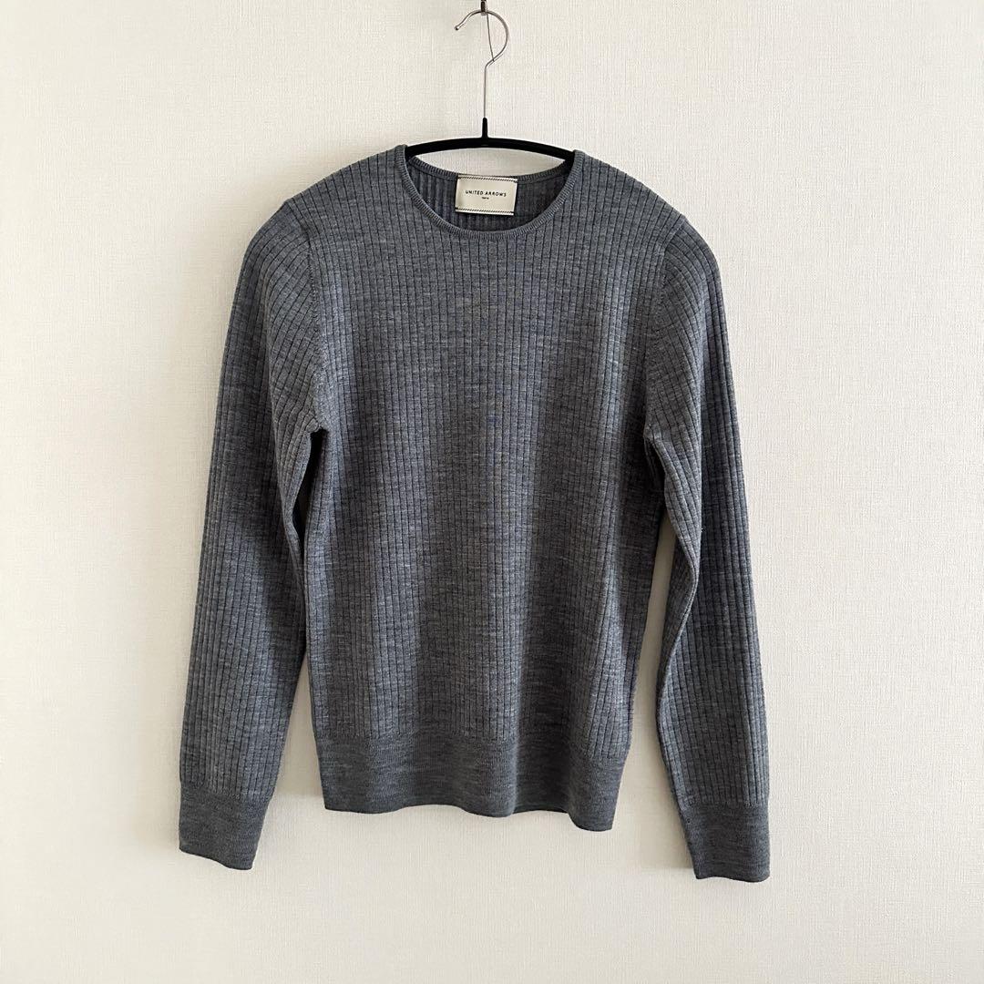 UNITED ARROWS リブ クルーネック ニット 完売品 美品