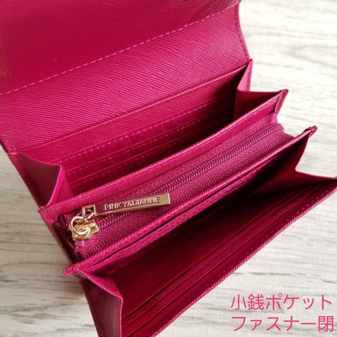 即納セール 収納力あり 新品 ピンキー&ダイアン 二つ折り財布 ピンク JsCUa-m21811722328 大人気豊富な