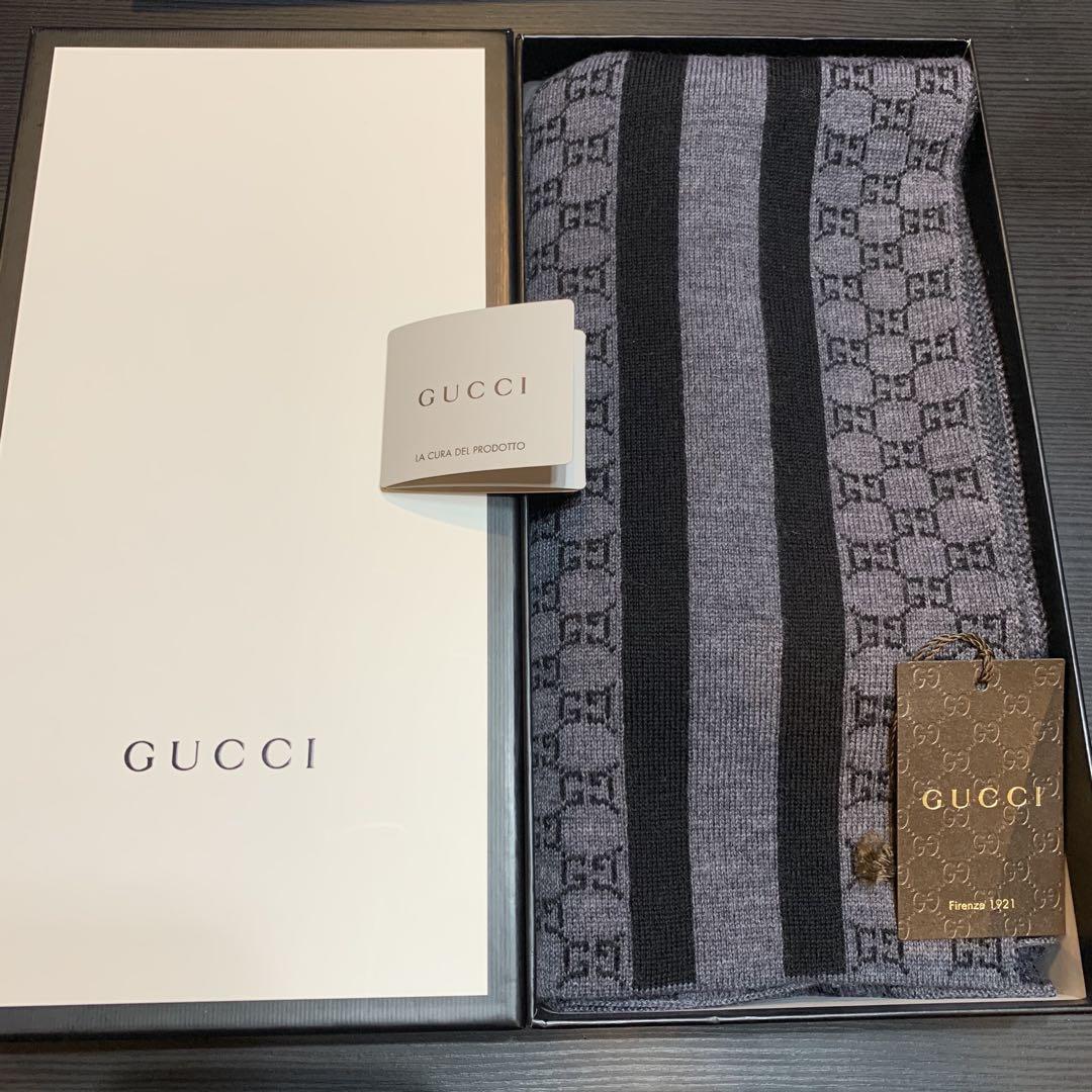 新品正規✨GUCCIマフラー✨グッチマフラー❗️箱紙袋セット