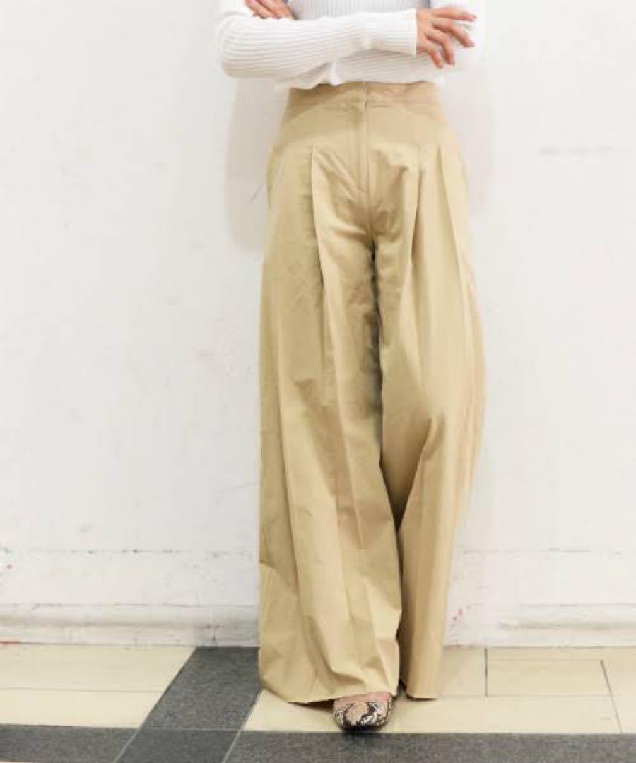 極美品　トゥデイフル 17280円　プリーツチノパン　コットン　上質　綺麗めチノ 8,800円