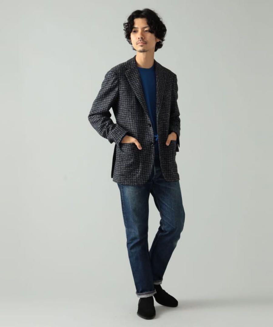 BEAMS F ミックスファブリック ハウンドトゥース ジャケット BEAMS F ミックスファブリック ハウンドトゥース ジャケット