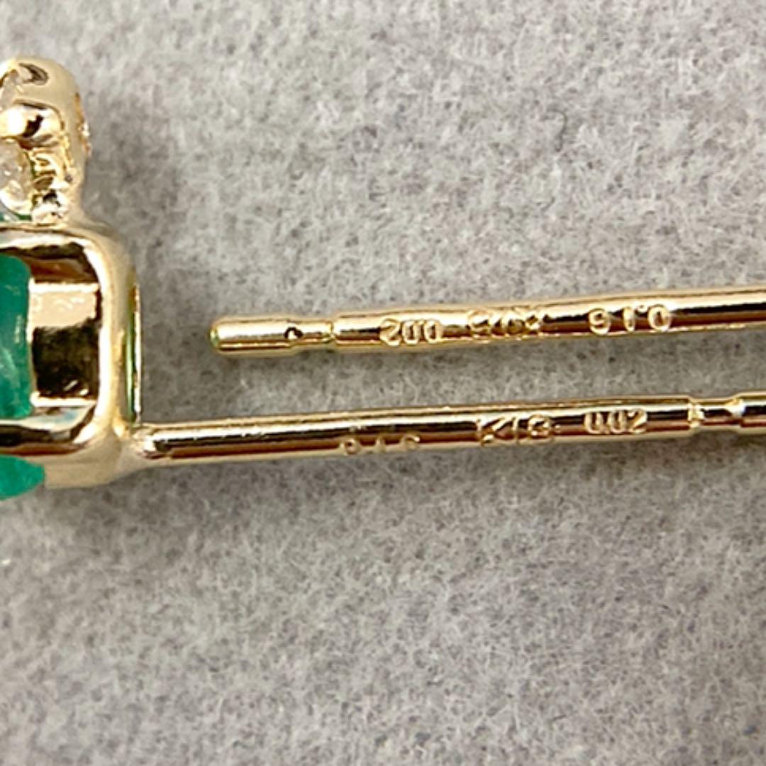 再入荷新品 K18YG ピアス 計 0.32ct S2b4u-m21817501138 エメラルド ダイヤモンド 定番人気新作