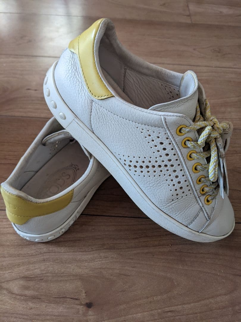 トッズ TOD'S レザー ローカットスニーカー レディース 37-38