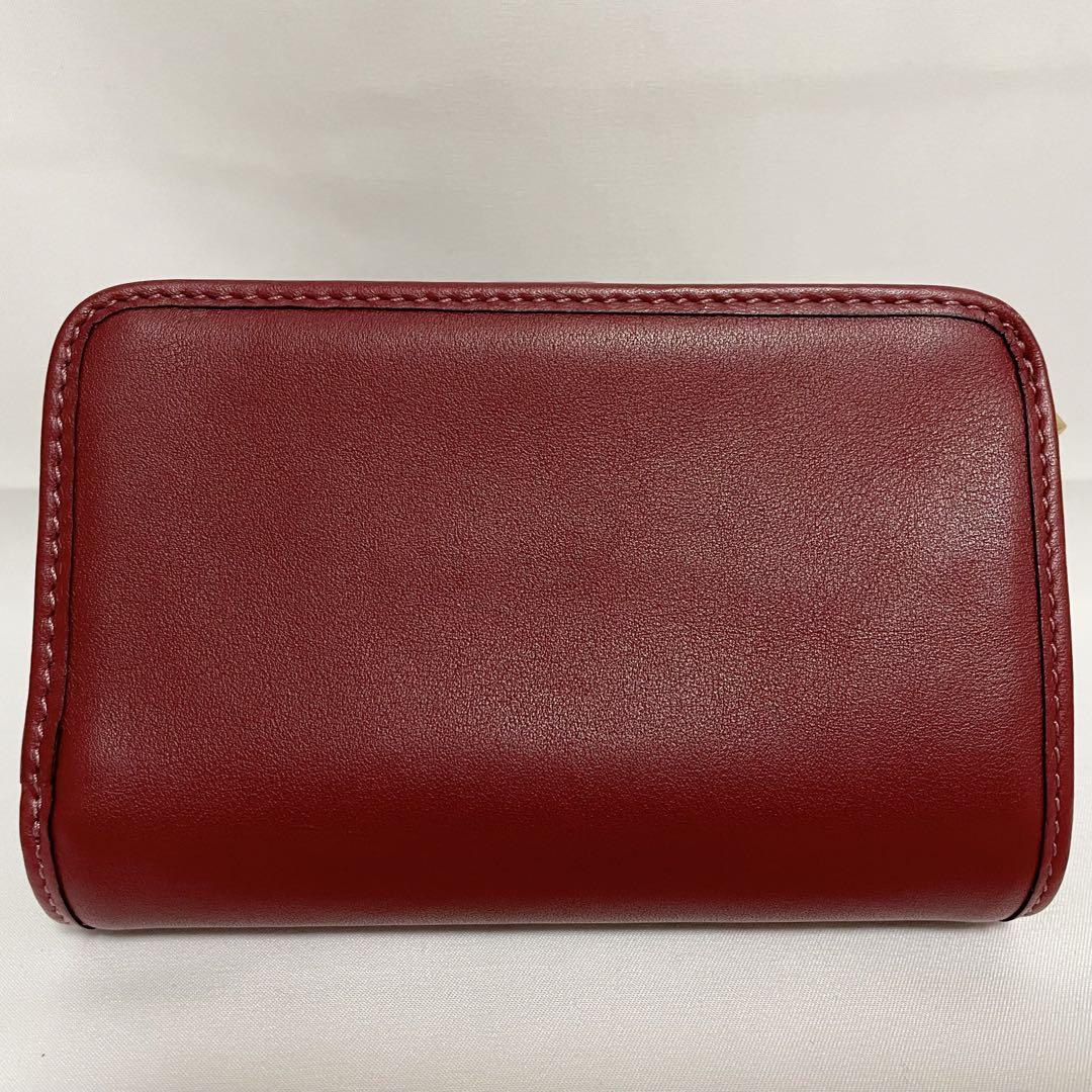 極美品COACH コーチ 二つ折り財布 タビー ミディアム ウォレット 赤