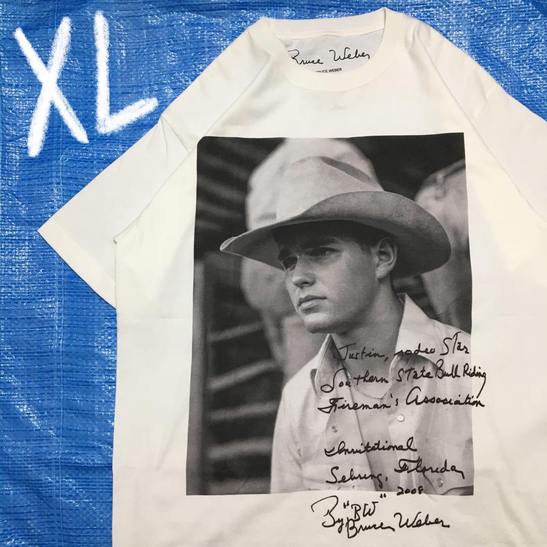 極美品⬜︎BIOTOPE⬜︎Bruce Weber⬜︎フォトTシャツ⬜︎XL⬜︎ホワイト