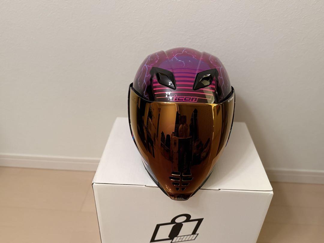 icon AIRFLITE HELMET SYNTHWAVE 美品