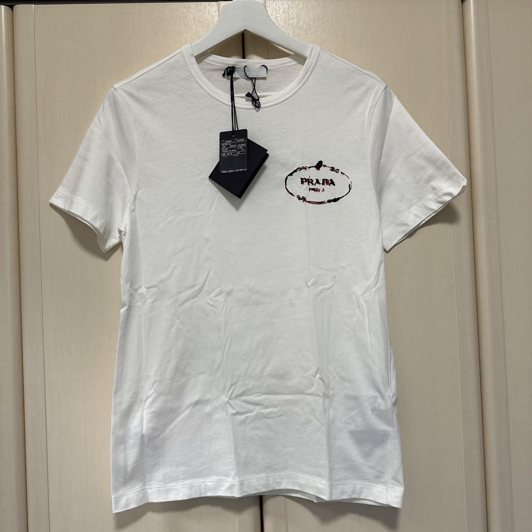 PRADA プラダ 刺繍ロゴ Tシャツ 画像1