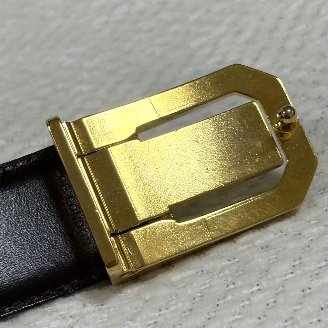 極美品 VINTAGE BURBERRY レザーベルト ホースロゴ ブラック