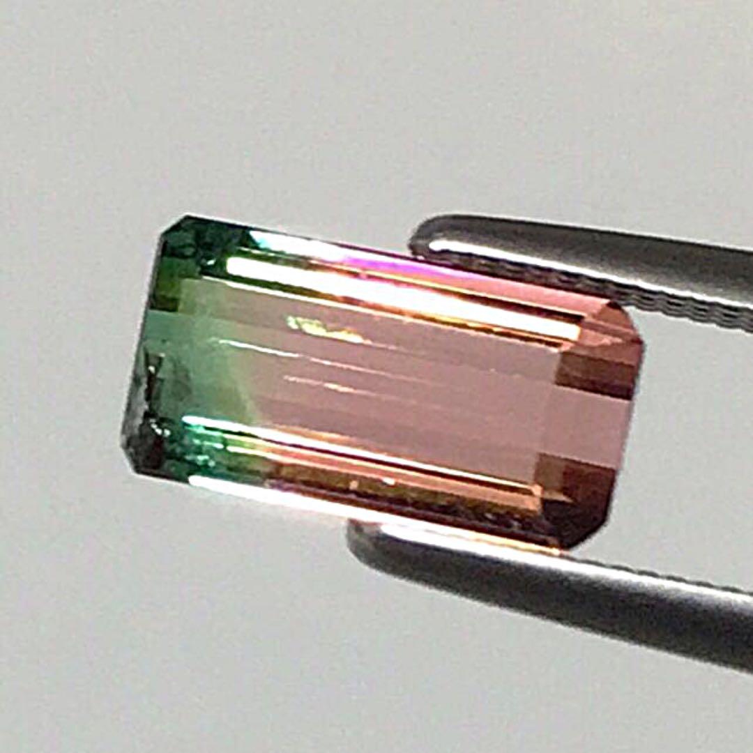 《宝石⚜ルース》希少☆天然パーティーカラー トルマリン 1.765ct 鑑付