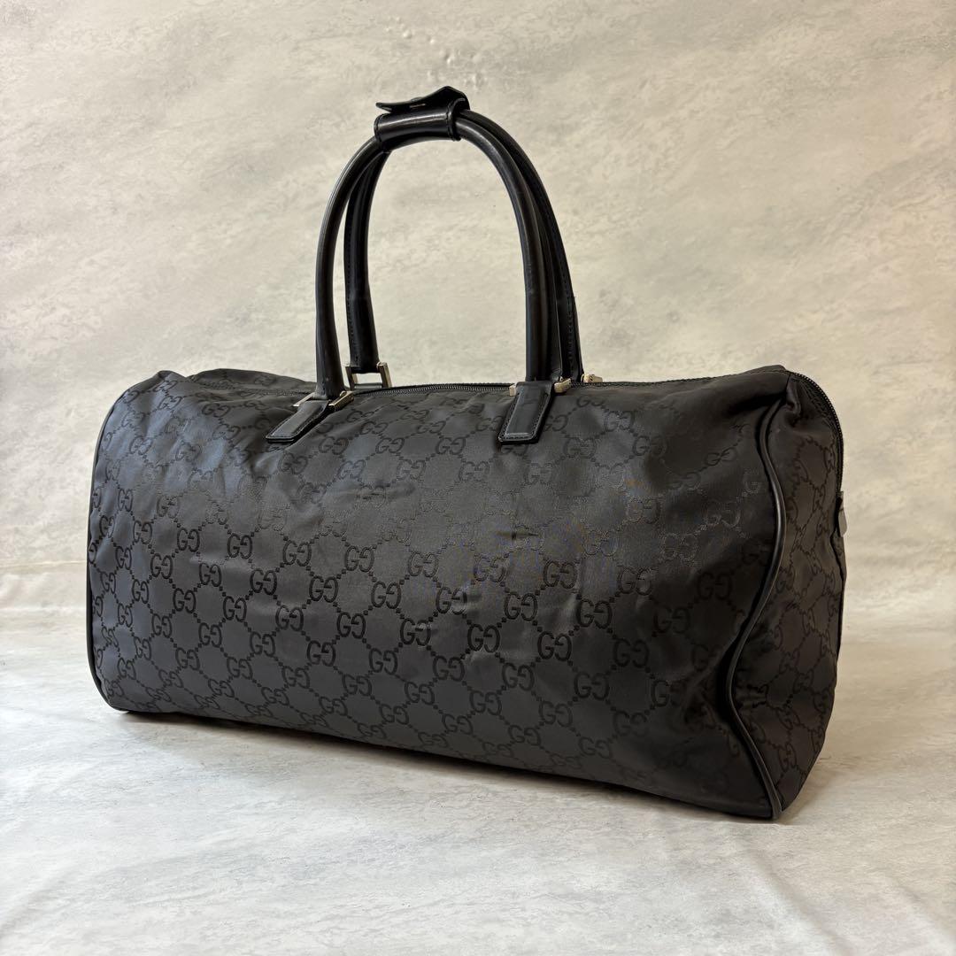 驚きの価格が実現！ GG柄 グッチ GUCCI 美品 ボストンバッグ 大 ブラック ナイロン バッグ