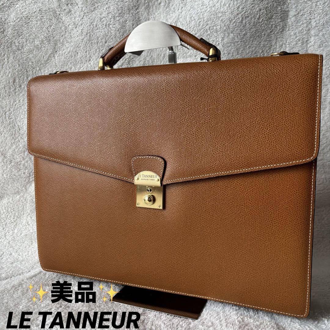 【新品】LE TANNEUR ルタヌア ビジネスバッグ ブリーフケース 茶 LE TANNEUR TCF4400 / ルタヌア ダレスバッグ 牛革 ブラウン 茶