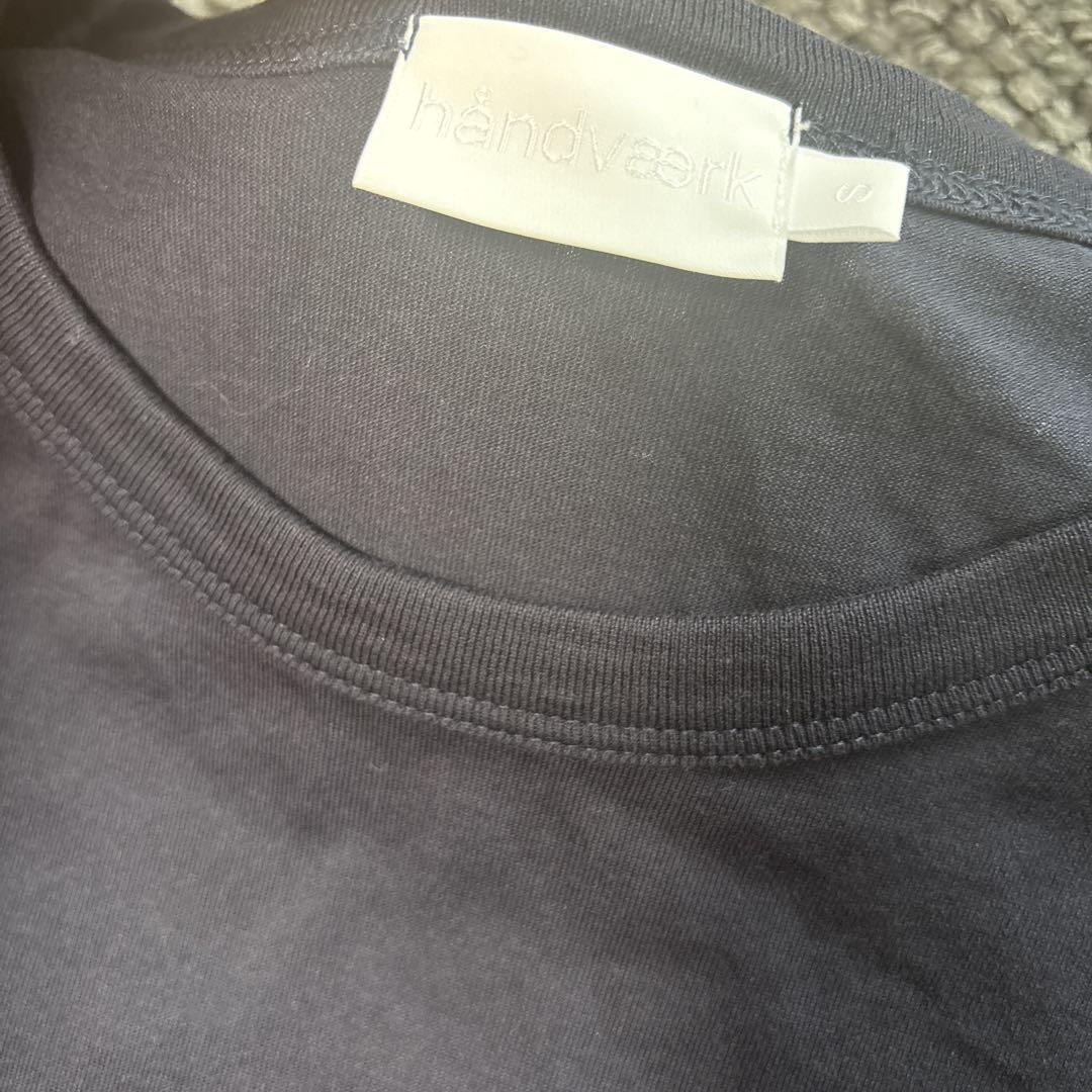 【定価1.5万】ハンドバークhandvaerk ラウンドヘム半袖ワンピース S