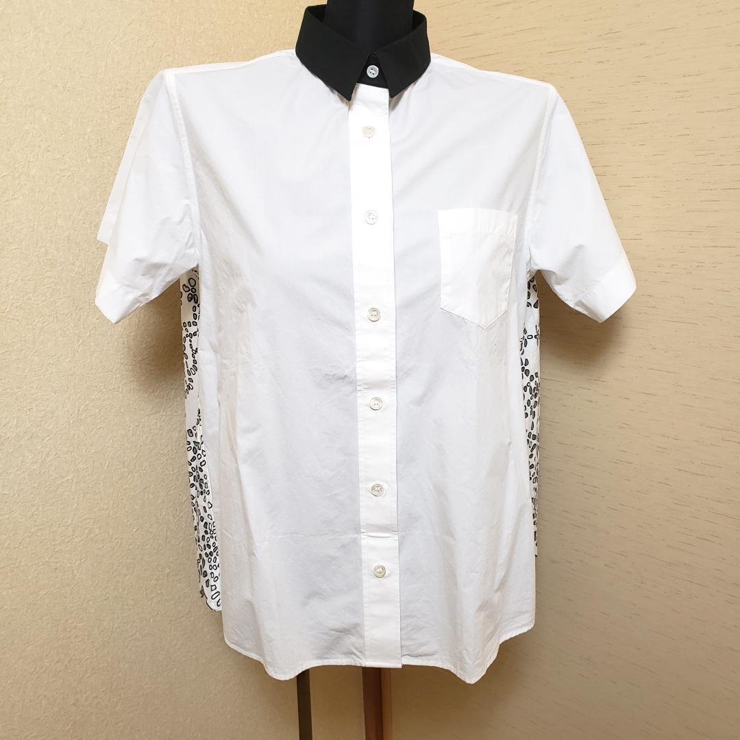 日本産日本産sacai サカイ バックレースアップシャツ ブルー シャツ