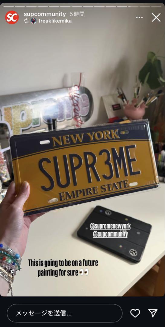 【新品未開封】Supreme 25ss ライセンス プレート