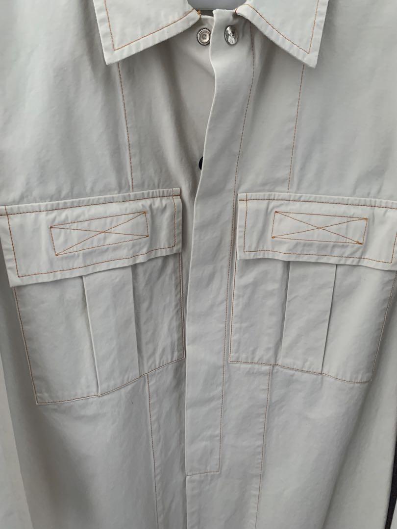 JIL SANDER フラップポケット　シャツジャケット　ホワイト