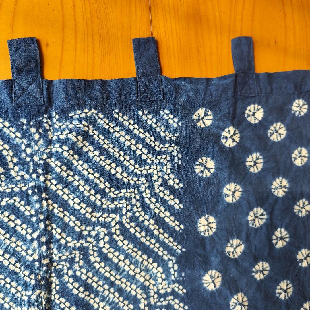 藍染しぼり　のれん　2枚