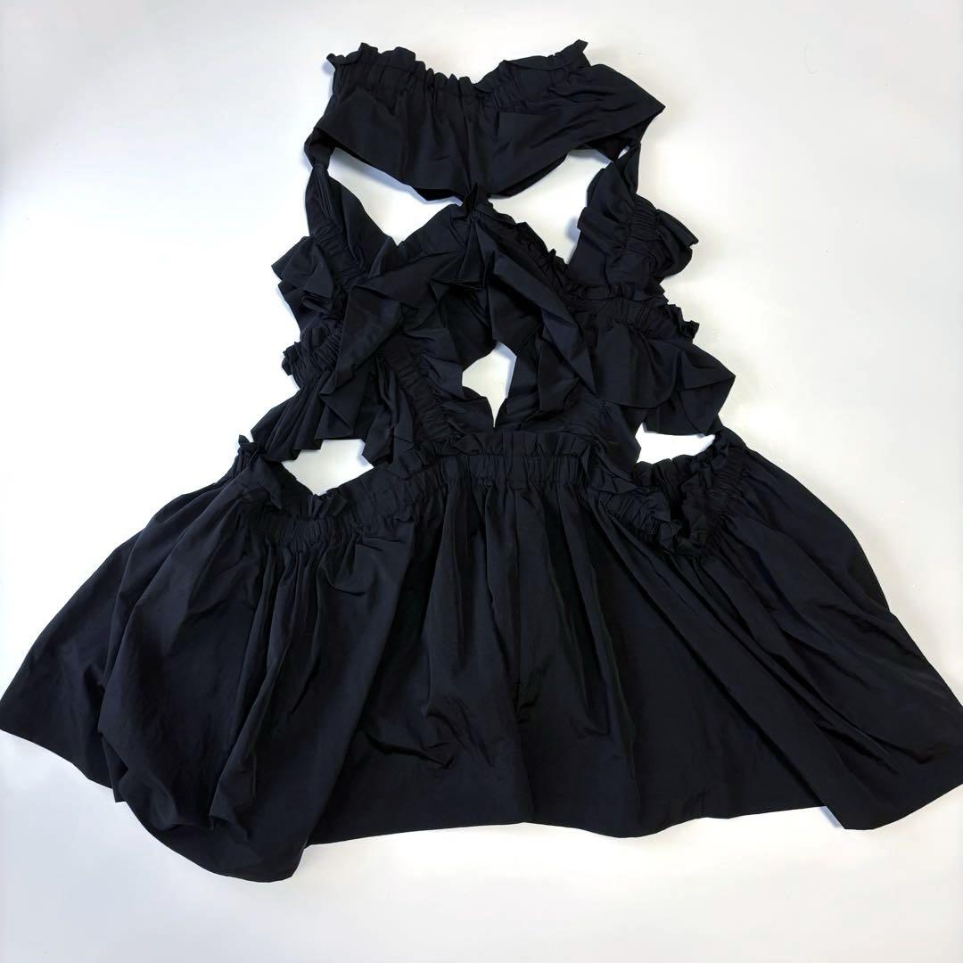 美品 HOUGA kiki frill skirt dress black 黒