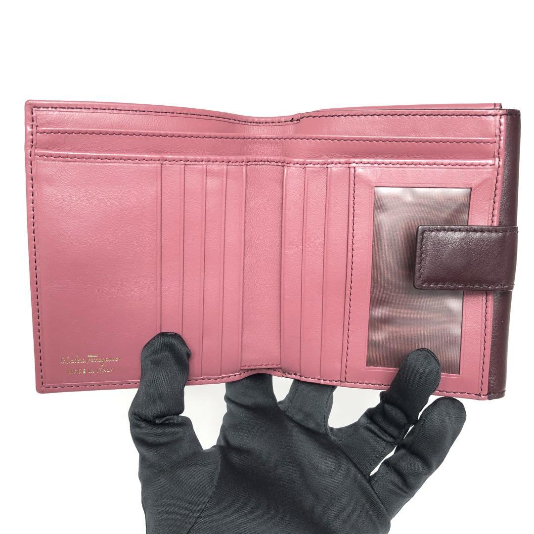 FERRAGAMO フェラガモ 二つ折り財布 両面財布 ガンチーニ レザー