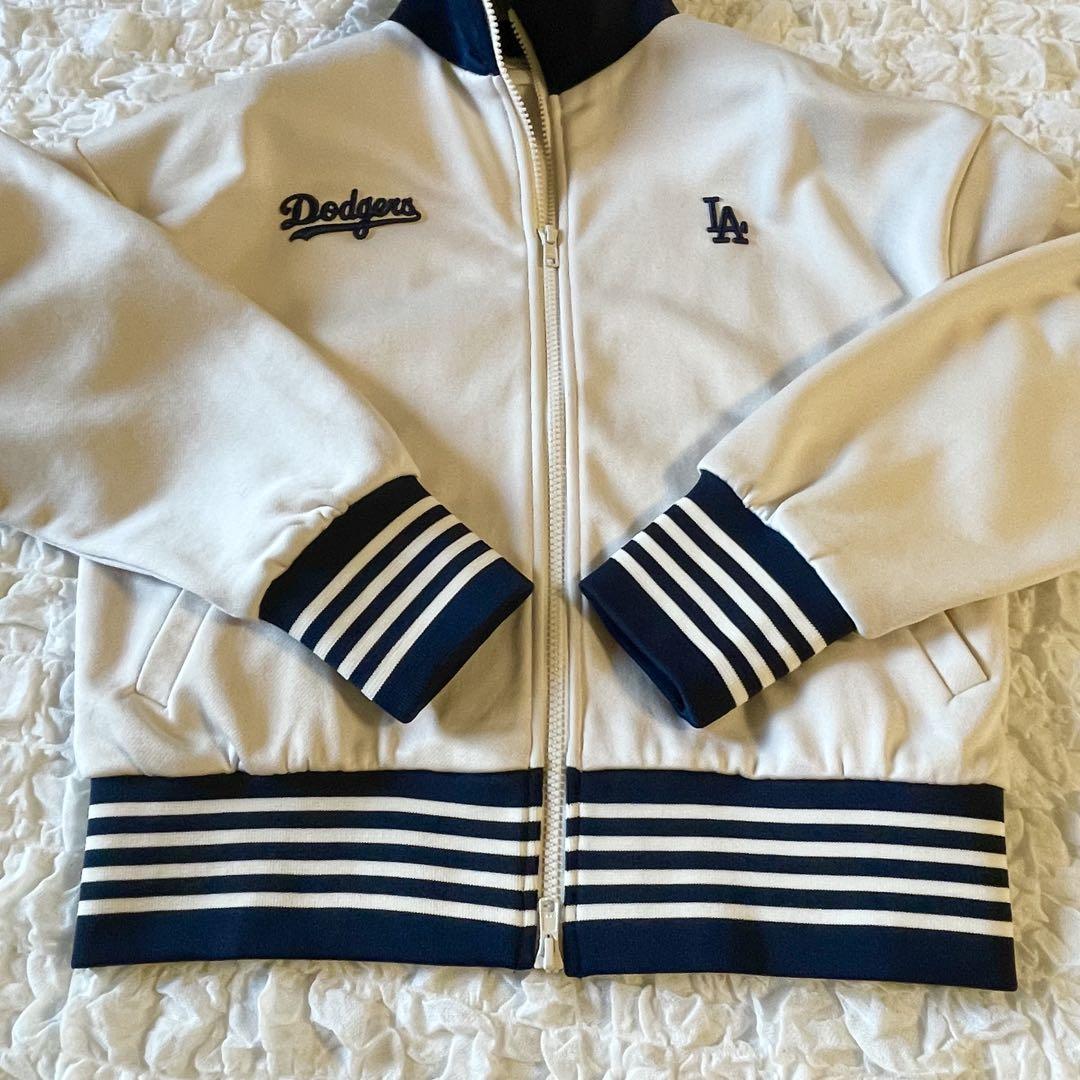 MOUSSY MLB LINE TRACK ジャケット ドジャース オフホワイト