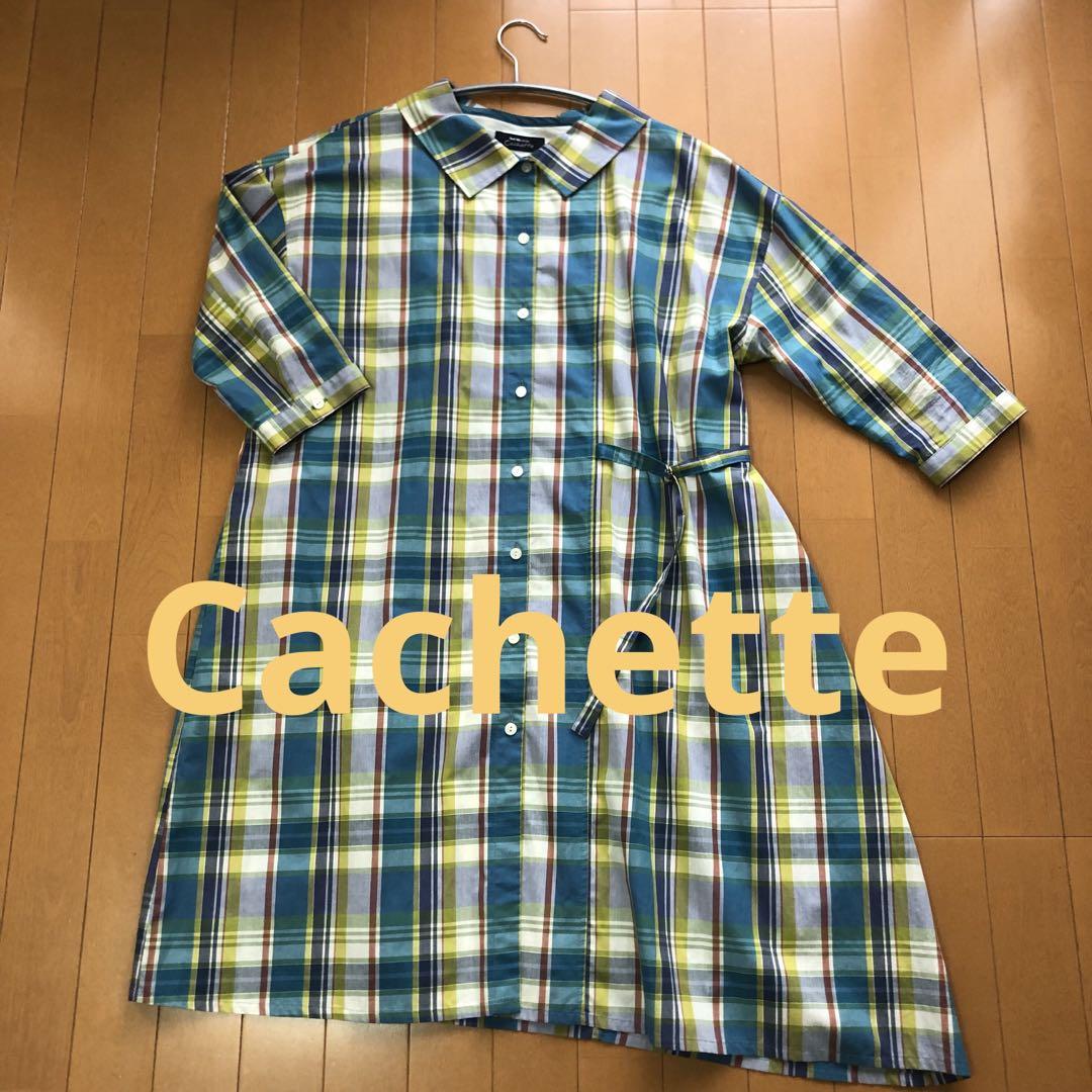 美品】Cachette カシェット 2024 チュニック ワンピース チェック