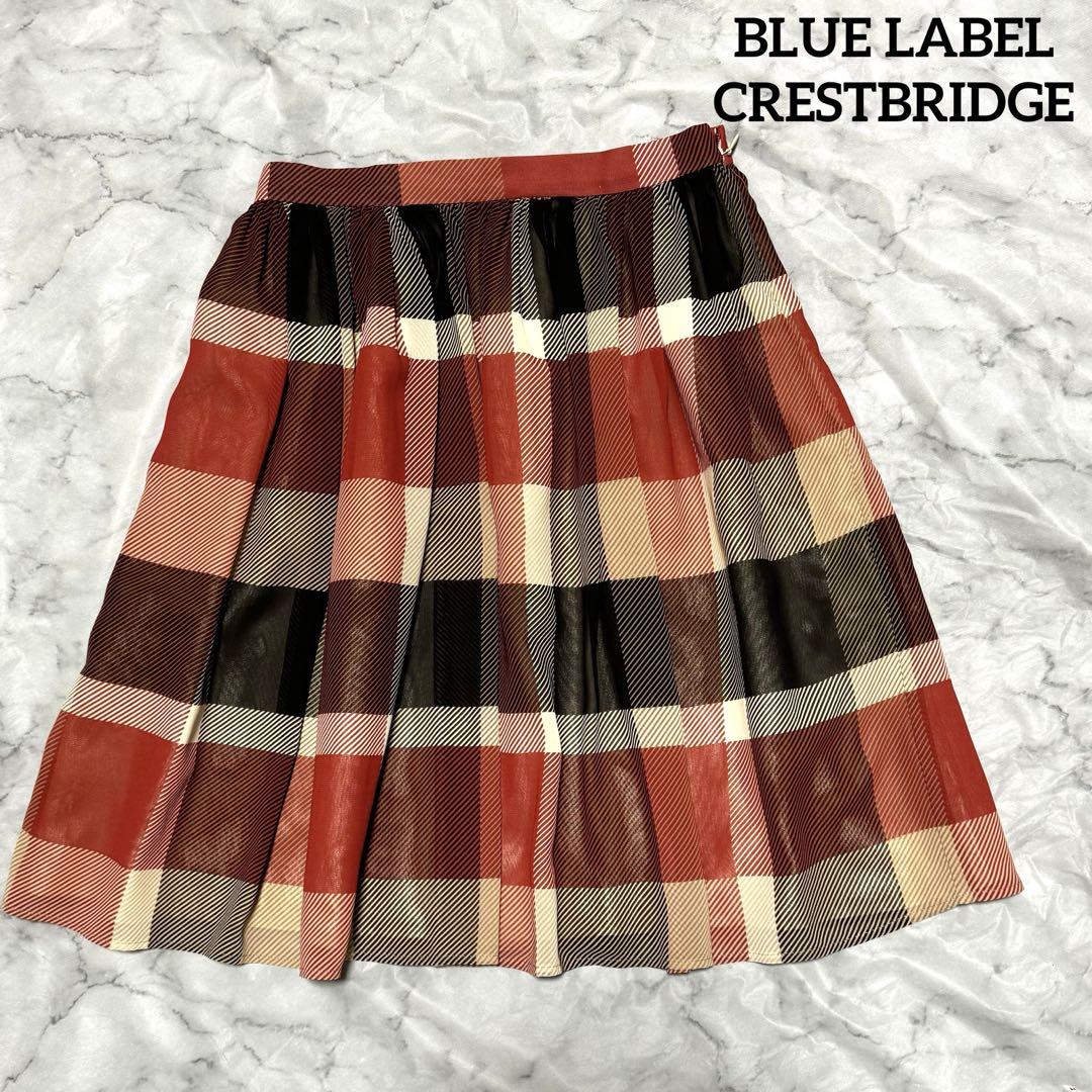 【未使用級】 BLUE LABEL CRESTBRIDGE フレアミニスカート