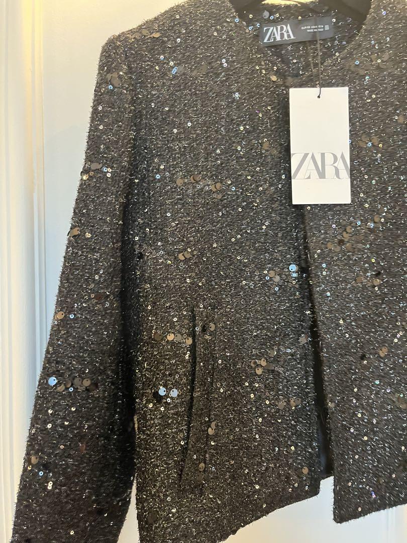 最終価格 　新品　ZARA スパンコール　ジャケット