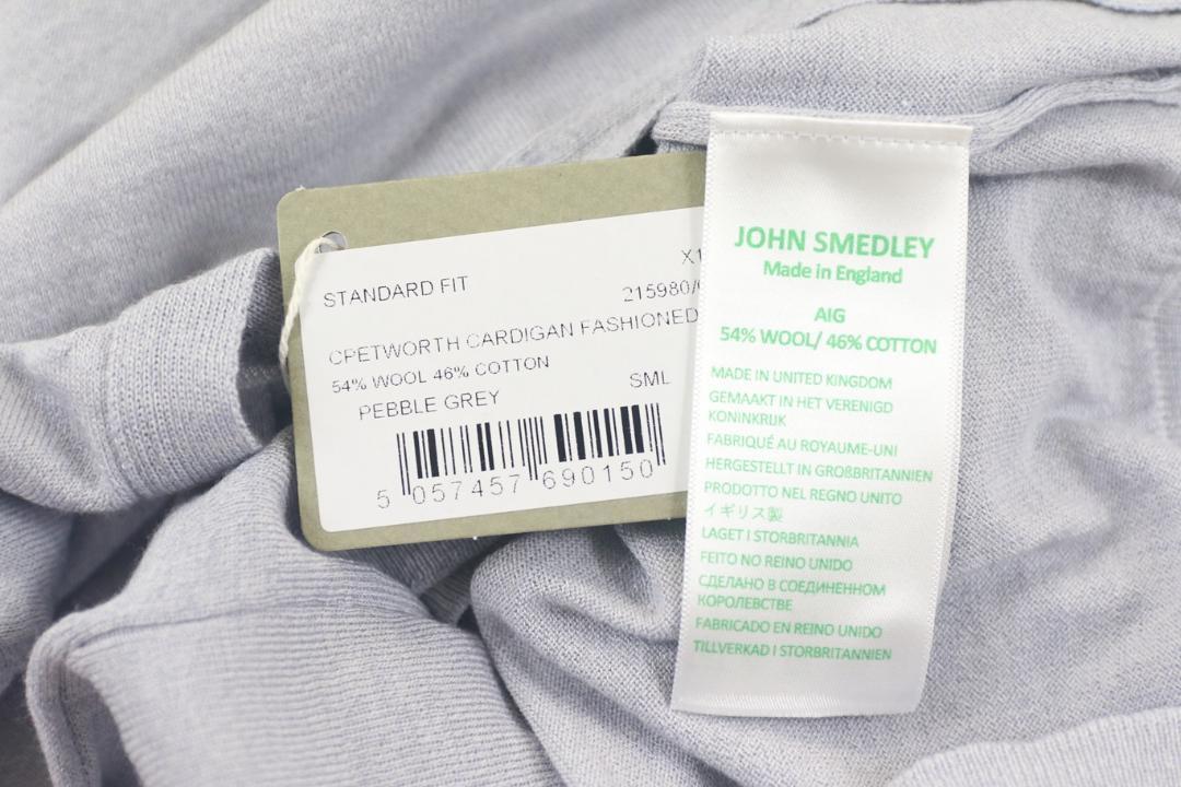 新品 John Smedley　最高級コットン・ウール　 Sサイズ GREY