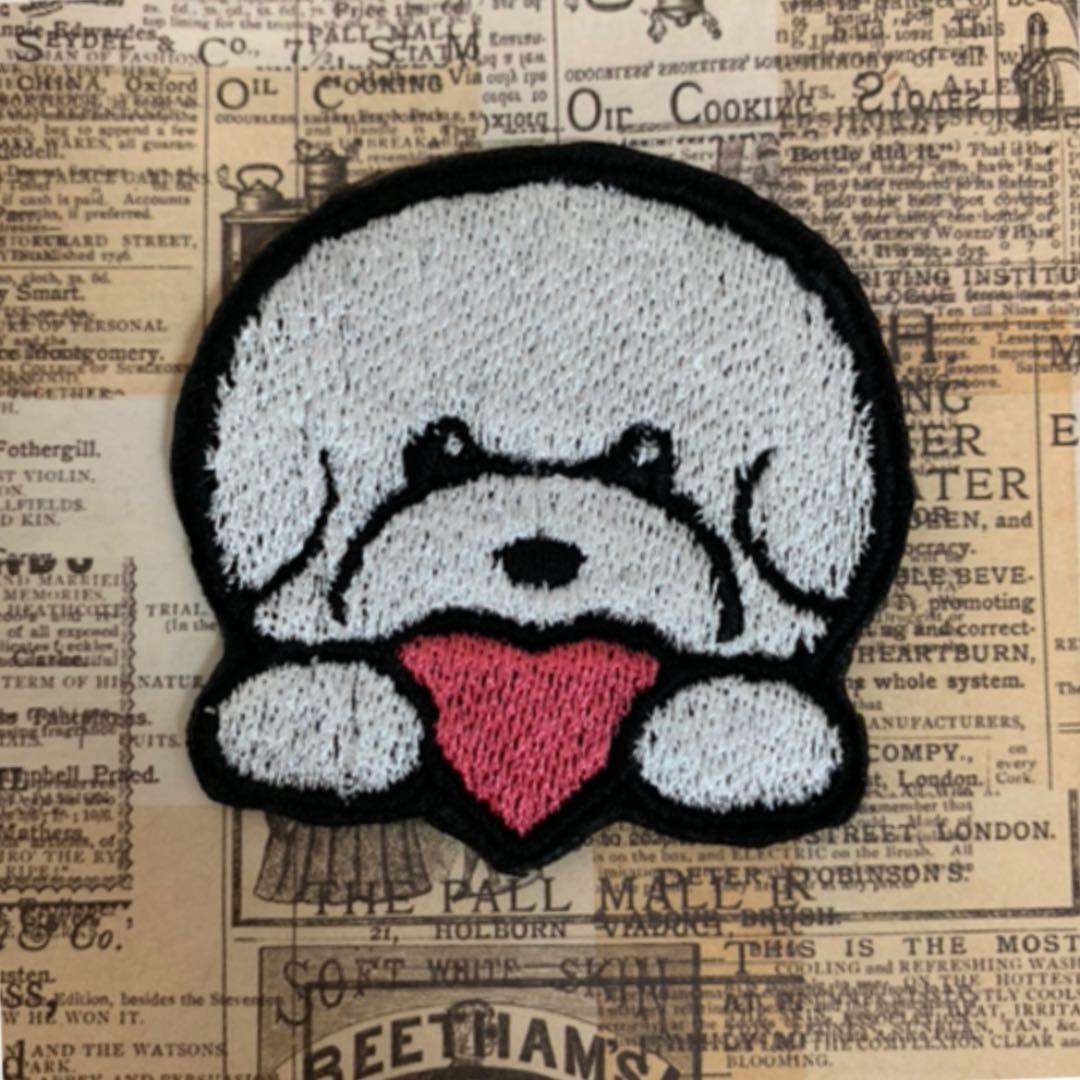 ビションフリーゼ 刺繍ワッペン