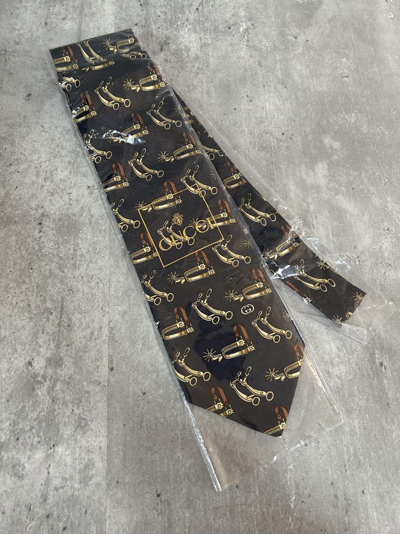タグ付き 未使用 GUCCI グッチ ネクタイ 総柄 シルク イタリア製 タグ付き 未使用 GUCCI グッチ ネクタイ 総柄 シルク イタリア製