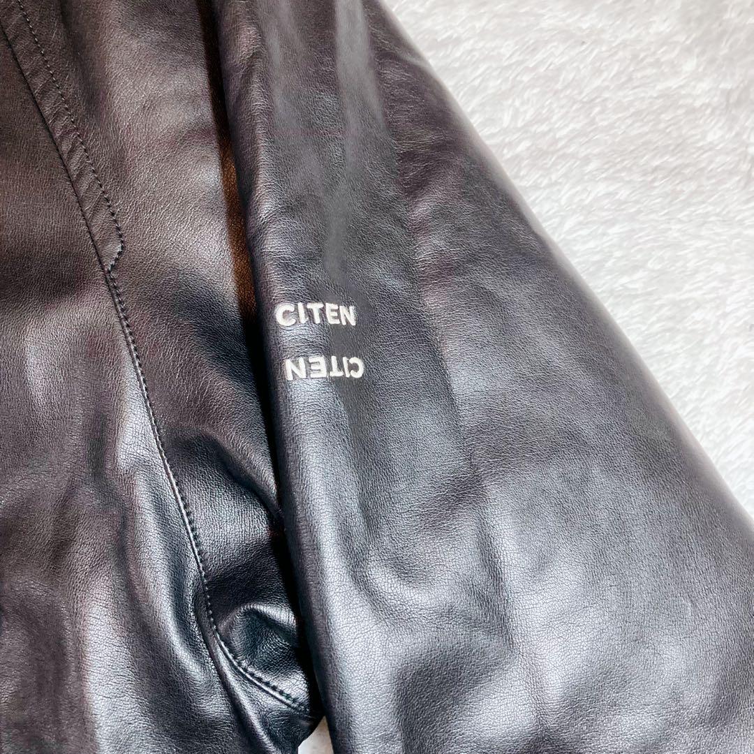 美品 CITEN UNITED ARROWS フェイクレザージャケット フリー